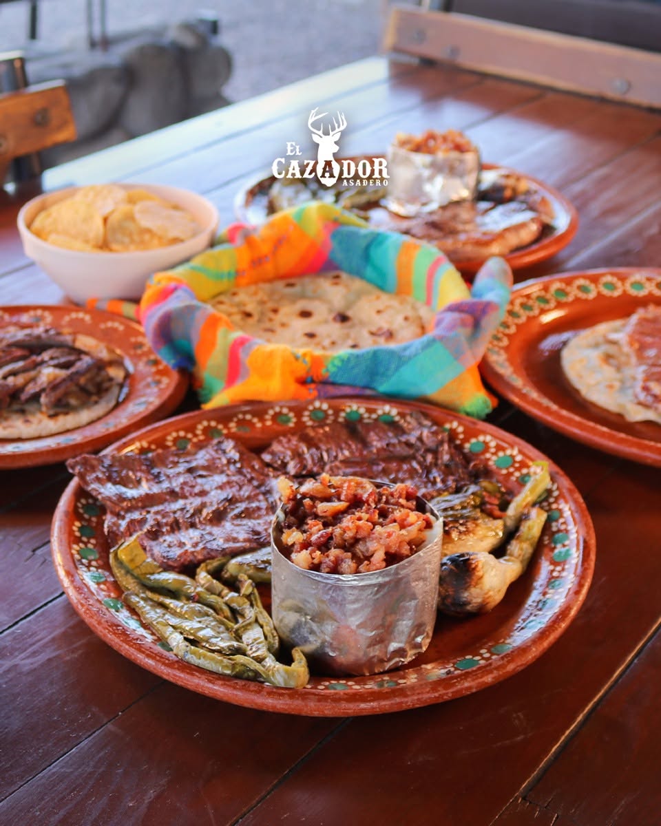 Grilled meat specialty at El Cazador